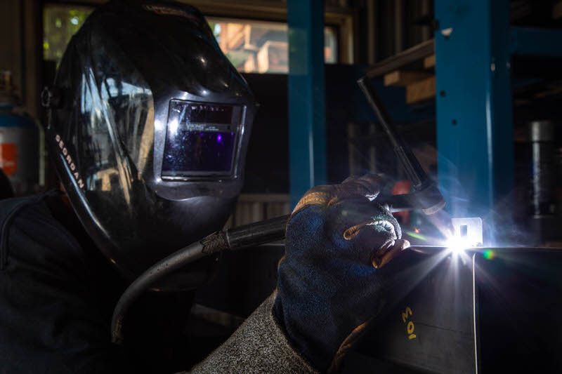 TIG welding a precise stainless steel assembly at Prototier-1